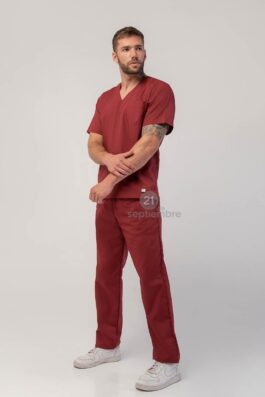 Ambo Unisex color bordo claro