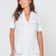 Chaqueta con spandex y vivos color blanca