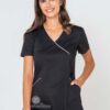 Casaca combinada con spandex color negro