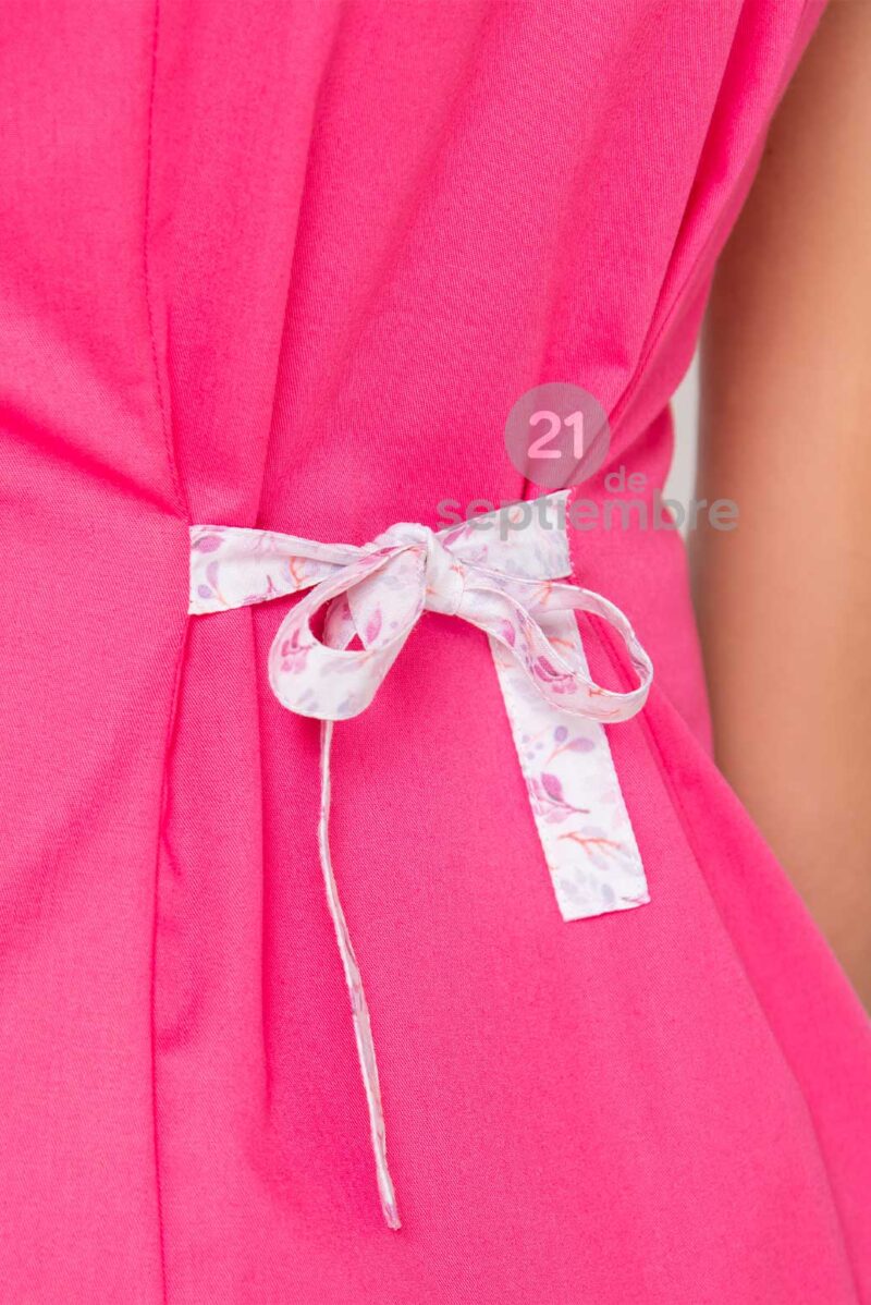 Ambo liso con spandex color rosa