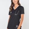 Ambo liso con spandex color negro