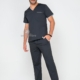 Ambo unisex combinado color negro