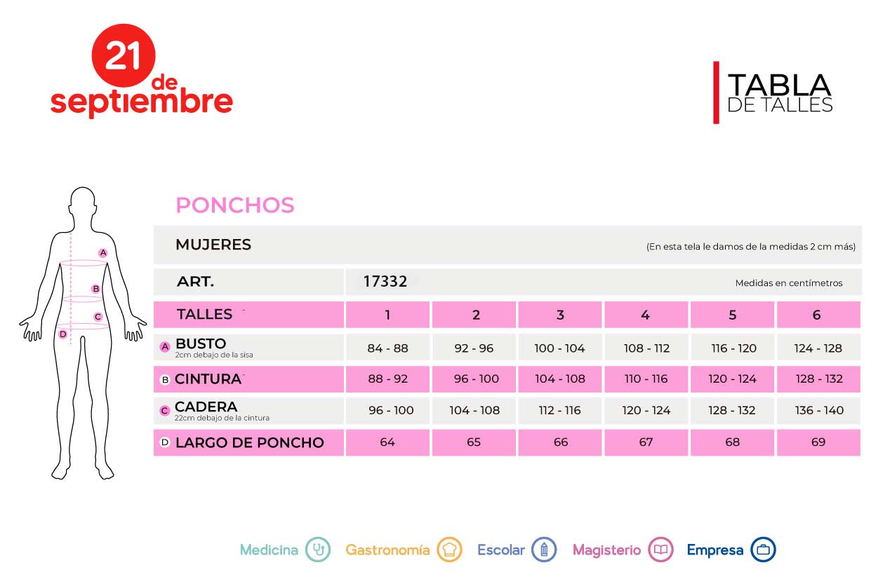 art 17332 tabla de talles