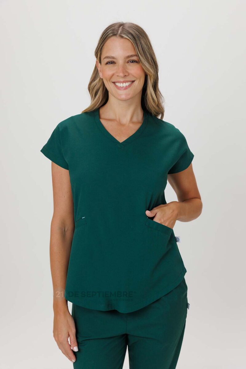 Ambo oversize escote en V verde forest - Art 11017
