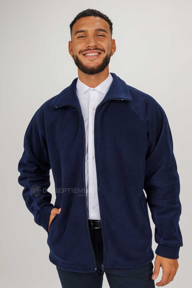 Campera polar unisex azul marino - Art 94201