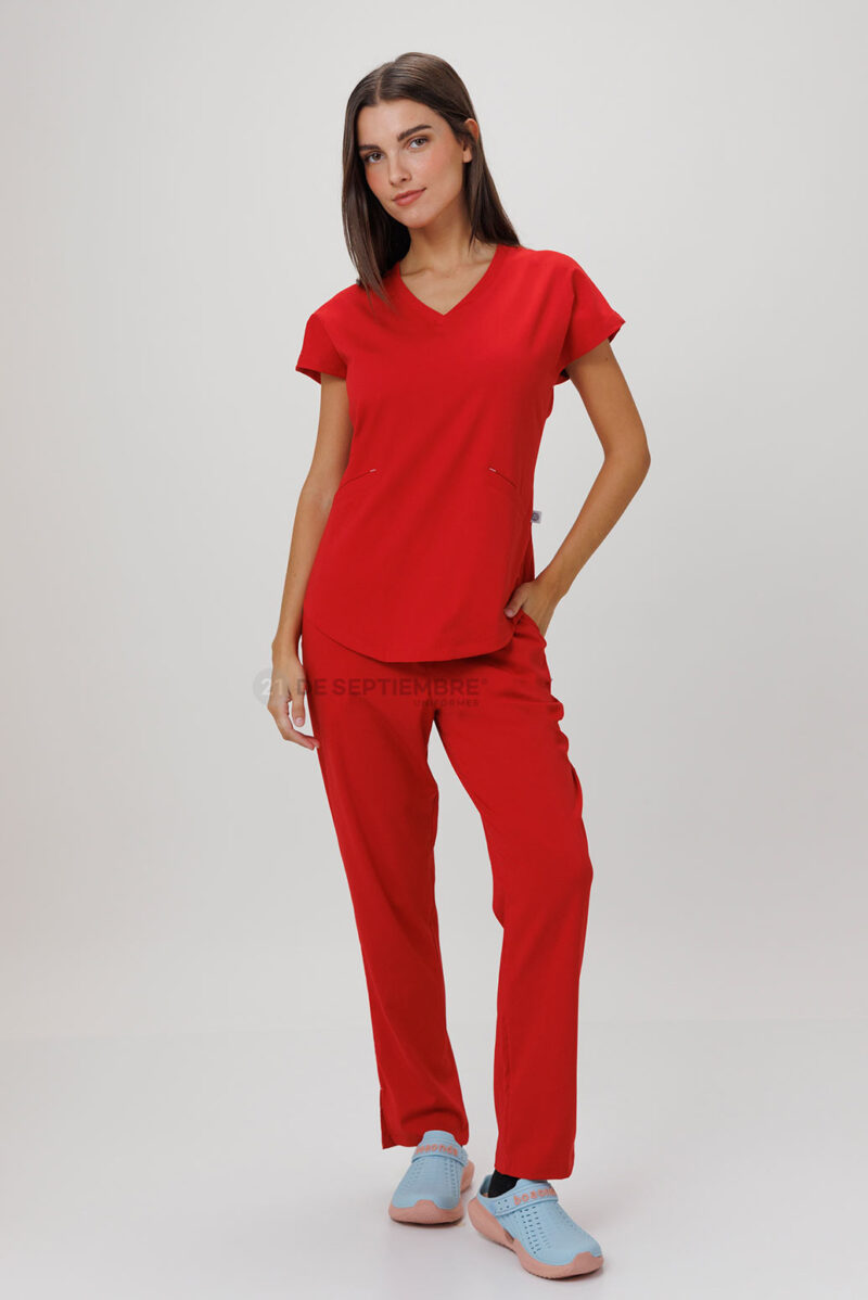 Ambo oversize escote en V rojo - Art 11017