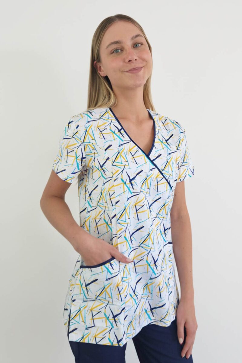 Casaca estampada combinada - Art 13012